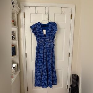 Blue Lace Maxi Dress